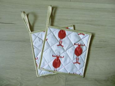 Topflappen Rentiere Weiß